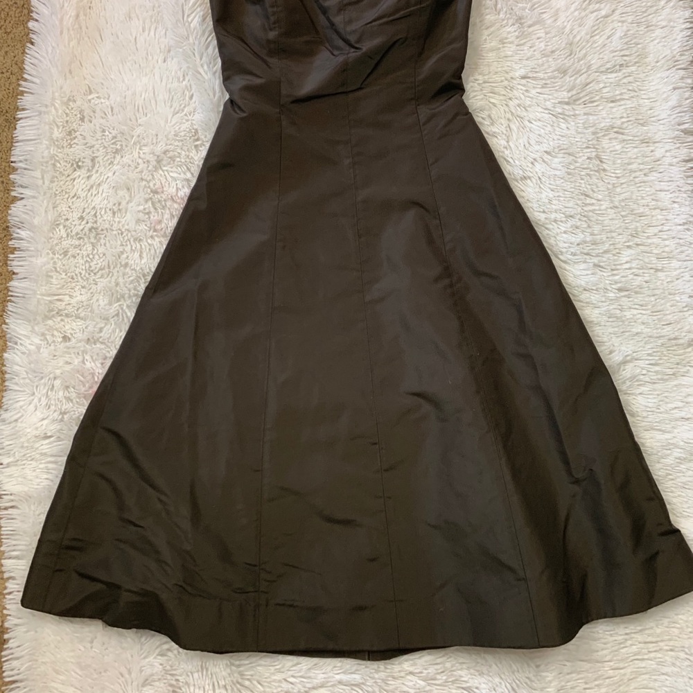 J. Crew Chocolate Halter Silk Gown 0 - Picture 3 of 7